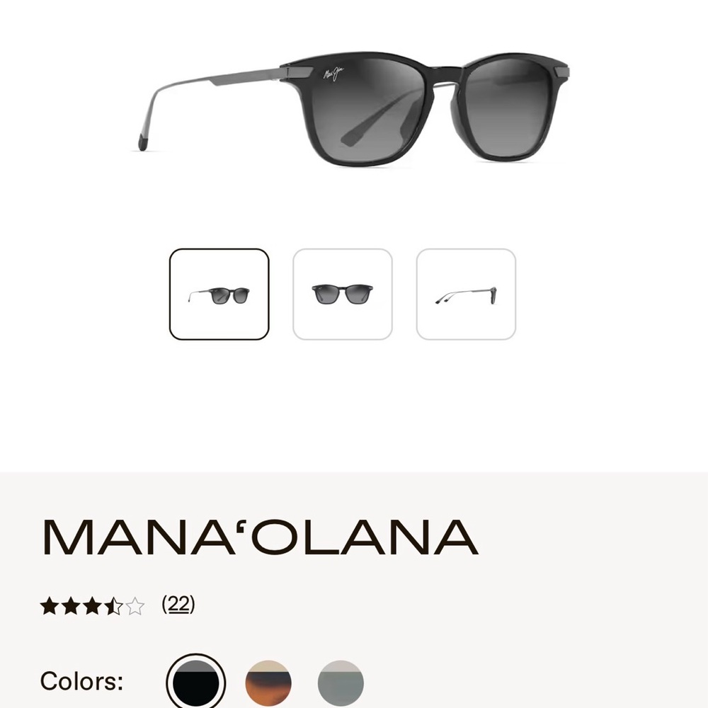 Maui Jim Mana Olana Black Sunglasses